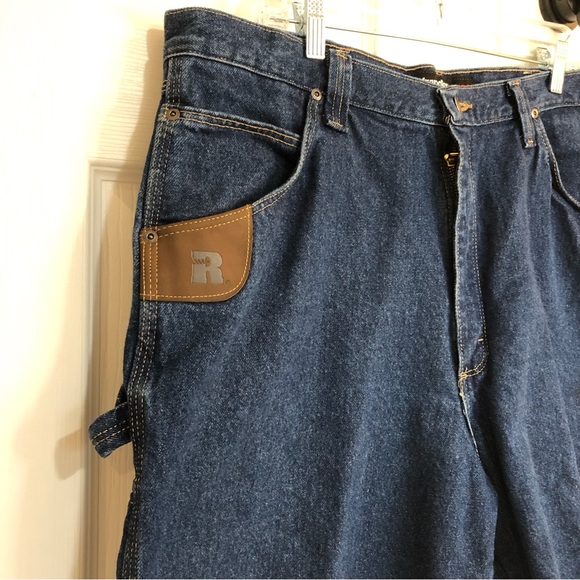 Wrangle Riggs Workwear Dark-wash Utility Denim Shorts - Picture 2 of 16